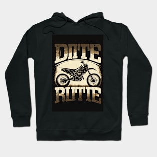 Dirt bike - black silhouette Hoodie